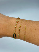 Load image into Gallery viewer, 14K Gold Rolo and Paperclip Style Bracelet