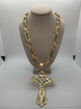 Load image into Gallery viewer, INRI - 14K Gold Plated Cross  Over 925 Silver