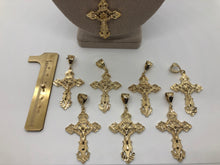 Load image into Gallery viewer, INRI - 14K Gold Plated Cross  Over 925 Silver
