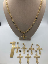 Load image into Gallery viewer, INRI - 14K Gold Plated Cross  Over 925 Silver