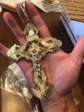 Load image into Gallery viewer, INRI - 14K Gold Plated Cross  Over 925 Silver