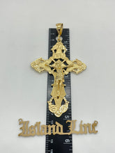 Load image into Gallery viewer, INRI - 14K Gold Plated Cross  Over 925 Silver