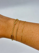 Load image into Gallery viewer, 14K Gold Rolo and Paperclip Style Bracelet
