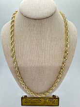Load image into Gallery viewer, 14k Hollow Diamondcut Rope Chain
