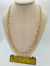 Load image into Gallery viewer, 14k Hollow Diamondcut Rope Chain
