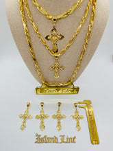 Load image into Gallery viewer, INRI - 14K Gold Plated Cross  Over 925 Silver

