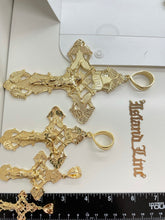 Load image into Gallery viewer, INRI - 14K Gold Plated Cross  Over 925 Silver
